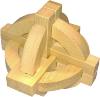 Bamboo Puzzle doppelte Scheibe